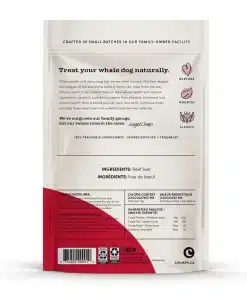 Crumps Naturals Traditional Liver Fillets beef dog treat.