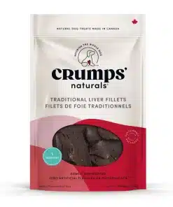 Crumps Naturals Traditional Liver Fillets treats for dogs and cats.