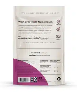 Crumps' Naturals Canadian lamb lung dog treats.