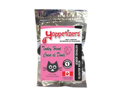 Yappetizers Turkey Heart Cat Treats