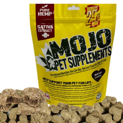 Mojo Pet Supplement CBD Hemp Sativa biscuit treats for dogs