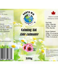 Earth MD Calming Aid - Label