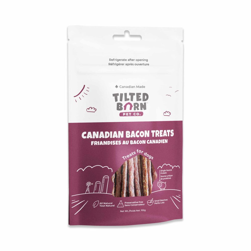 Tilted Barn Canadian Bacon Dog Treats 100g Biopaw