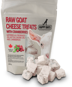 Happy Days Raw Goat cheese treats for dogs and cats 100g