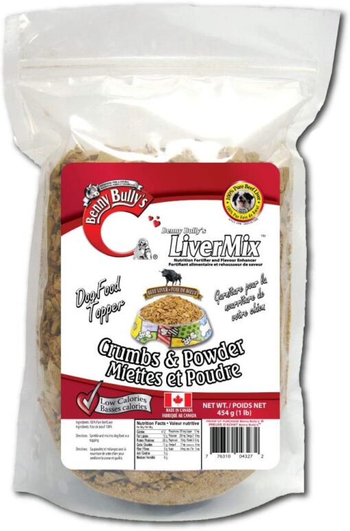 Benny Bully's LiverMix Crumbs and Powder freeze dried dog food topper 1lb