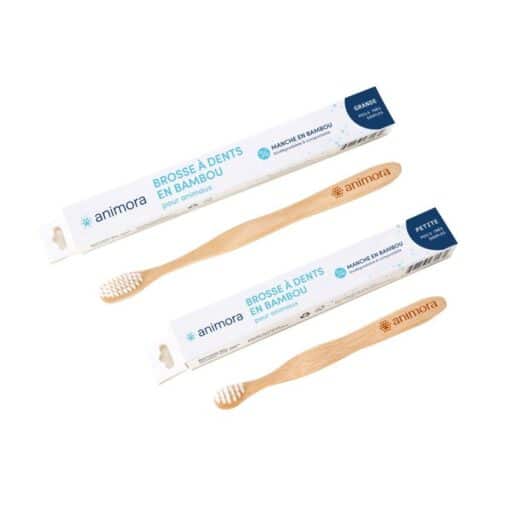 Animora Bamboo toothbrush for dogs and cats.
