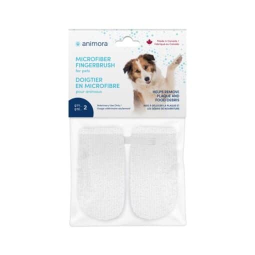 Animora toothbrush Microfiber Fingerbrush for dogs and cats.