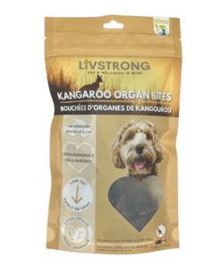 Livstrong Kangaroo Organ Bites for Dogs 100g.