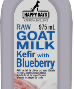 HAPPY DAYS RAW GOAT MILK KEFIR WITH BLUEBERRIES 975ML FROZEN FOR DOGS & CATS