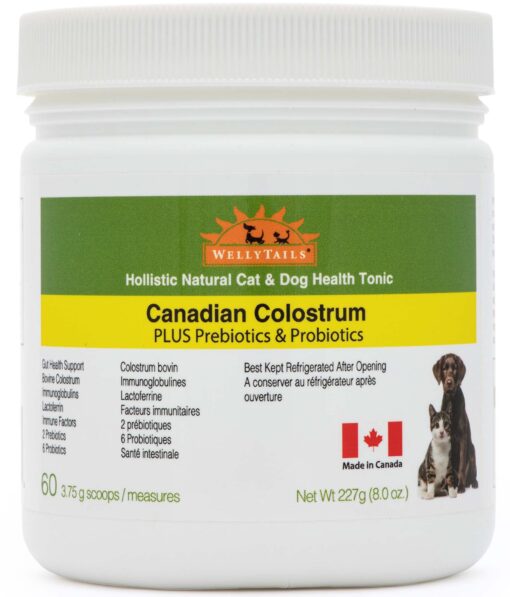 WellyTails Canadian Colostrum Plus Prebiotics and Probiotics 227g