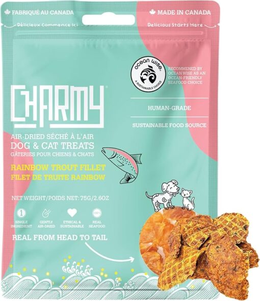 Charmy Rainbow Trout Fillet Dog and Cat Treat 75g