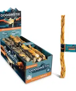 Dogginstix Braided Lamb Collagen Dog Chew 6 inch and 12 inch