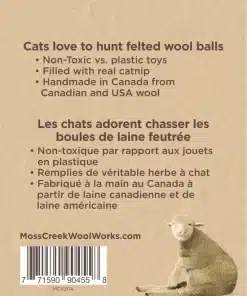 Moss Creek Wool Works Wool Balls for Cats