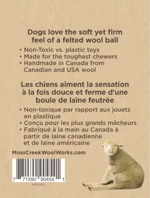 Moss Creek Wool Works Wool Balls for Dogs