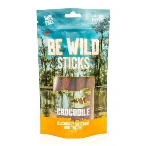 Be Wild Exotic Sticks Crocodile Dog Treats 6 pack