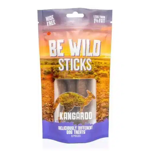 Be Wild Exotic Sticks Kangaroo Dog Treats 6 pack