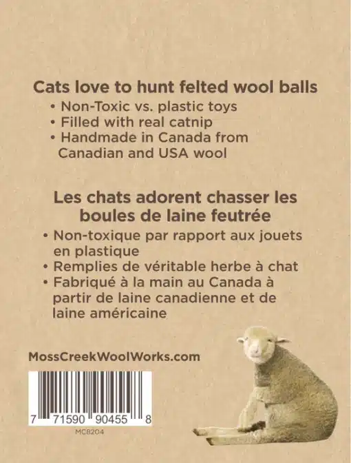 Moss Creek Wool Works - Catnip infused Wool Balls for Cats 2 pack - Image 4